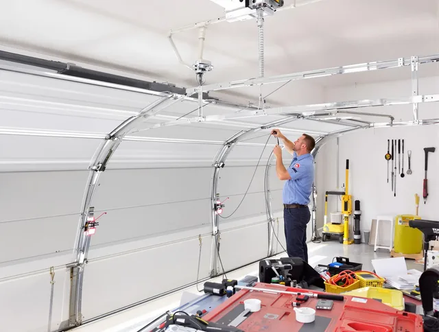 Garage door cable repair service by Akron Garage Door Repair in Akron