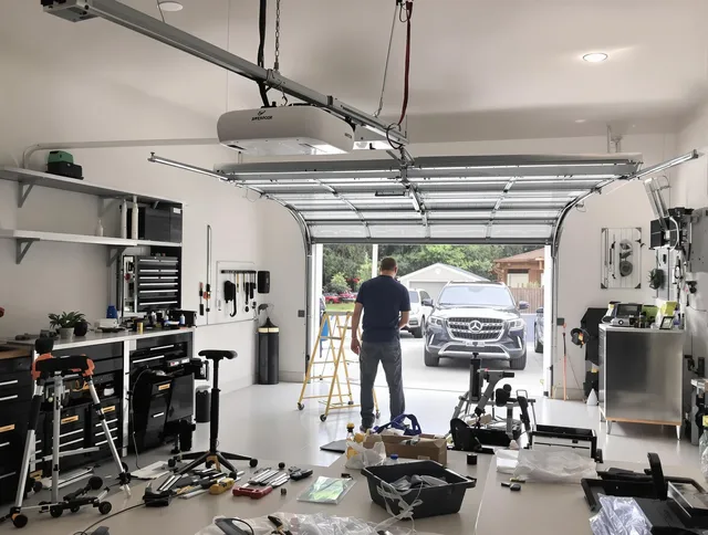 Garage door opener installation by Akron Garage Door Repair in Akron