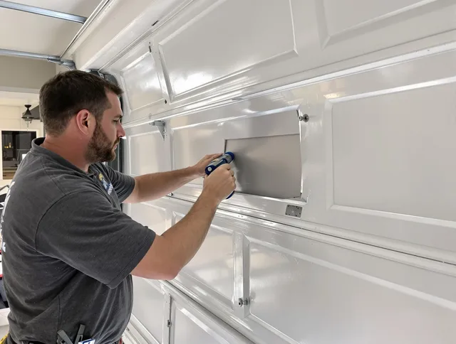 Garage door panel repair by Akron Garage Door Repair in Akron