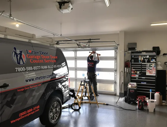 Akron Garage Door Repair team performing same-day garage door repair in Akron