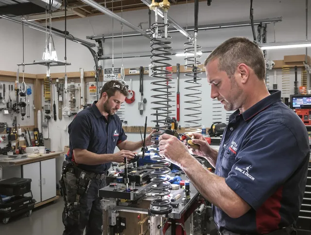 Garage door spring repair service by Akron Garage Door Repair in Akron